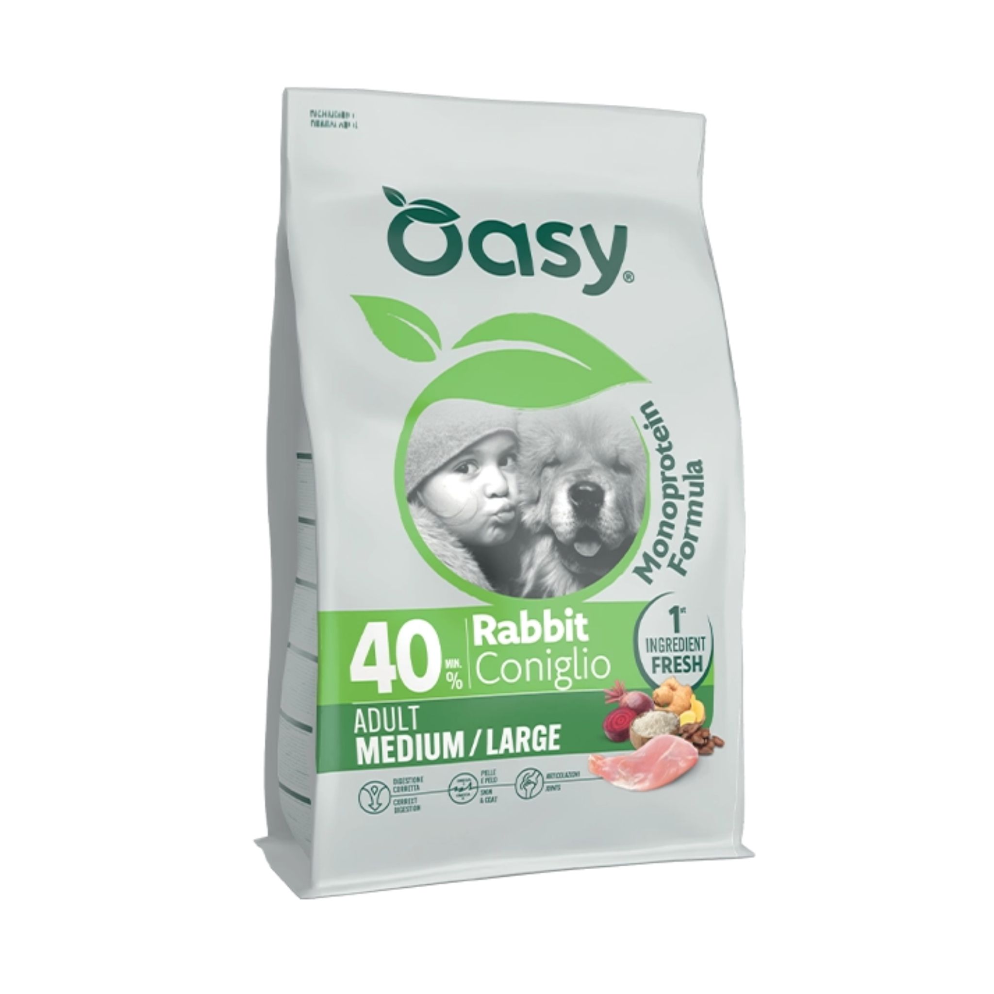 Oasy Dry Dog Monoprotein Adult Medium / Large Rabbit